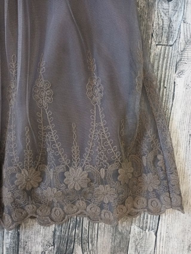 🍁Mini falda tul bordado 💥 Promod * talla XXL