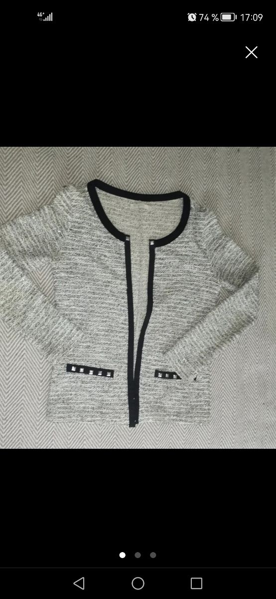 Chaqueta blazer tweed mujer