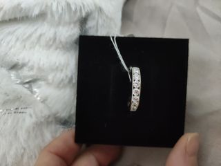 NUEVO Anillo plata y circonitas grandes talla 8