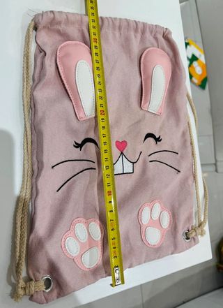 Saco / Mochila rosa conejo Bijou Brigitte