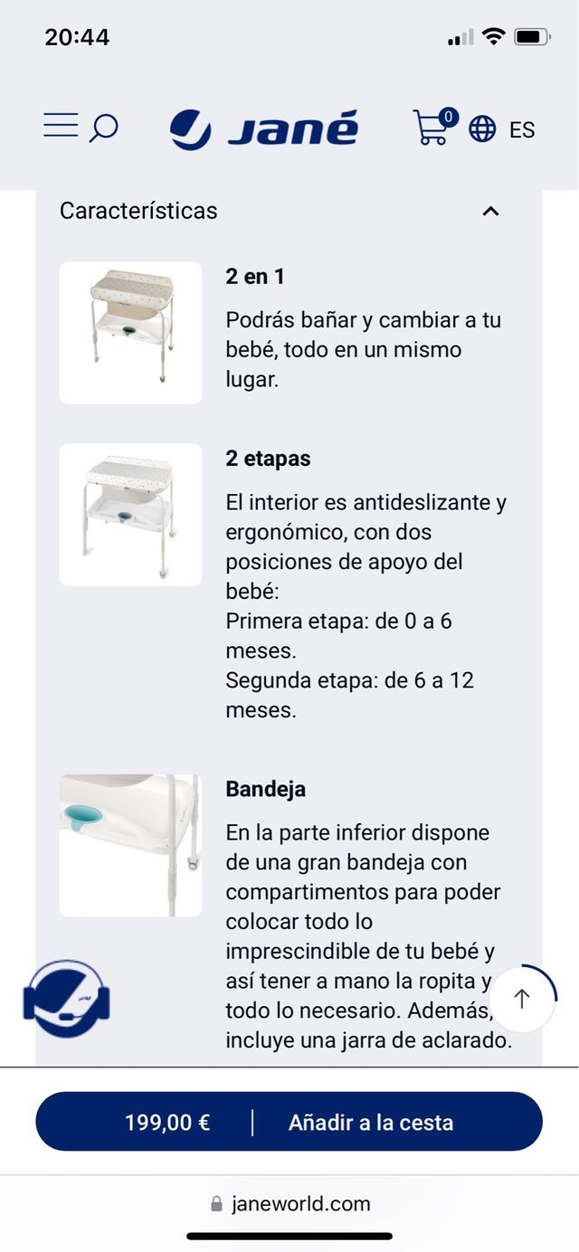 cambiador bañera bebe 