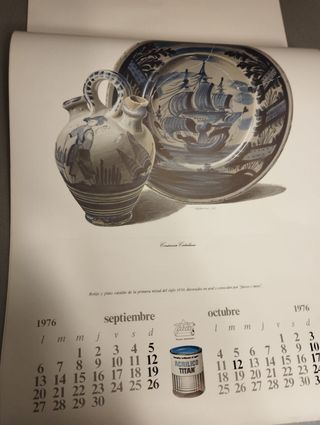 Antiguo calendario 1976