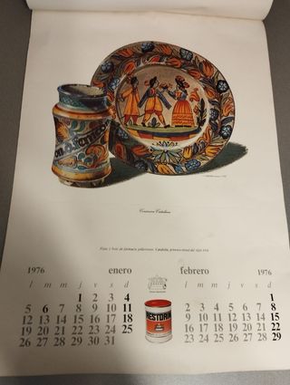Antiguo calendario 1976
