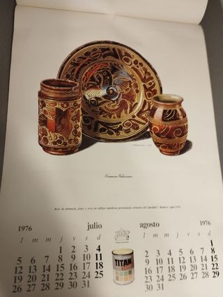 Antiguo calendario 1976