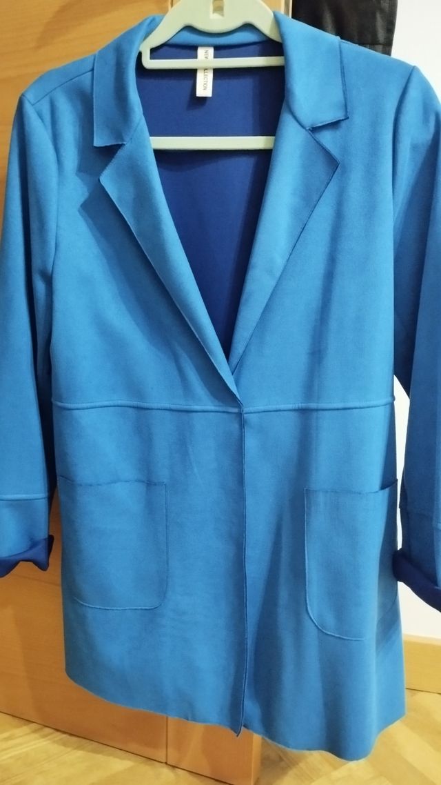 Blazers azul de antelina