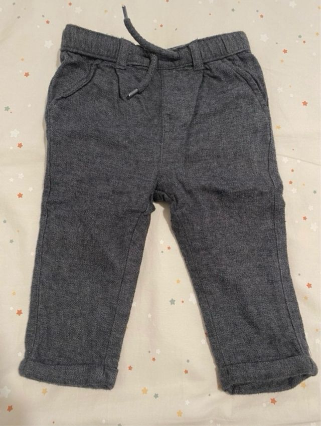 Conjunto jersey punto, camisa de cuadros y pant