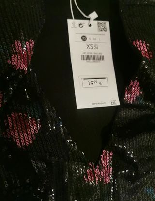 Body lentejuelas. Con etiqueta 