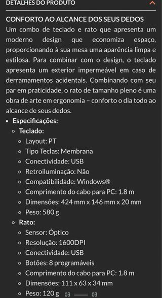 Teclado + Rato Lenovo 300 Combo