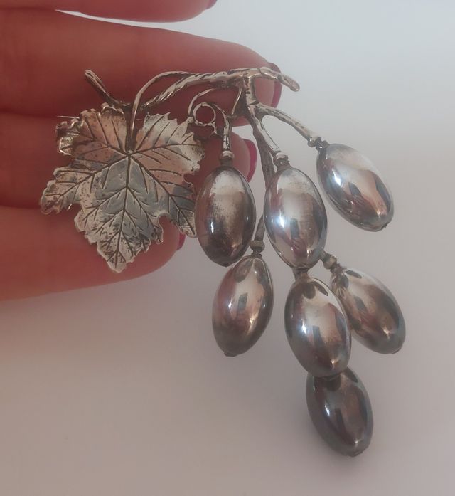 Racimo uva 🍇 plata de Ley