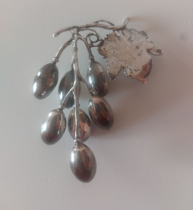 Racimo uva 🍇 plata de Ley