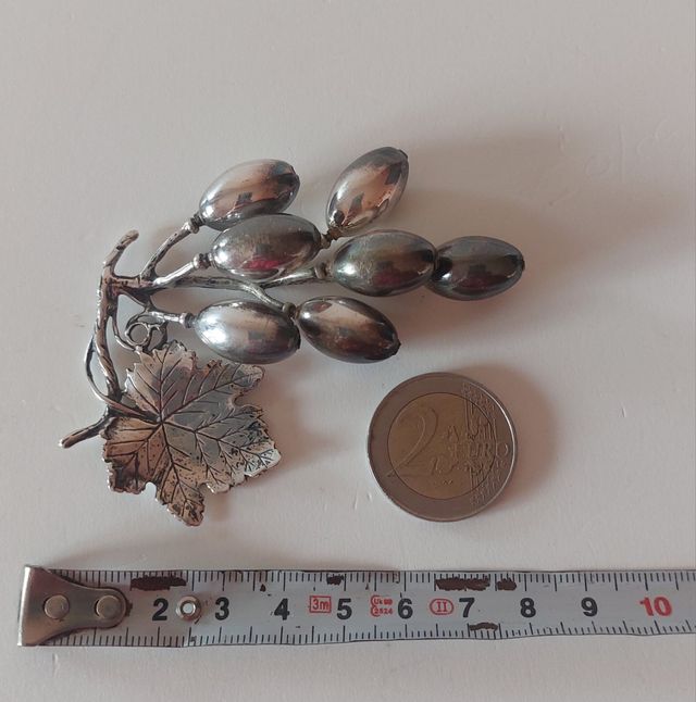 Racimo uva 🍇 plata de Ley