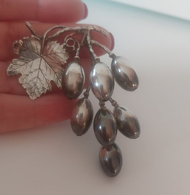Racimo uva 🍇 plata de Ley
