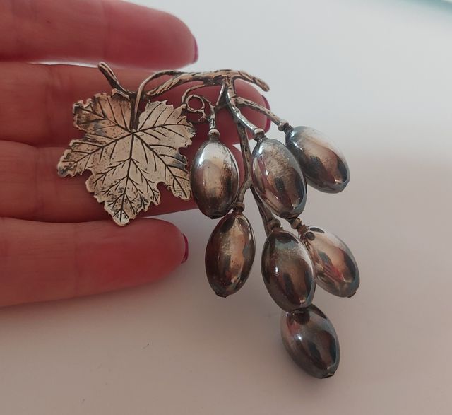 Racimo uva 🍇 plata de Ley
