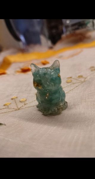 Decorazione tavolo Gatto pietra artistic