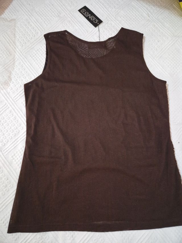 Top con perline Tg L/XL