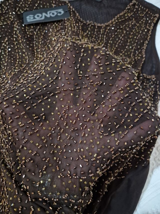 Top con perline Tg L/XL