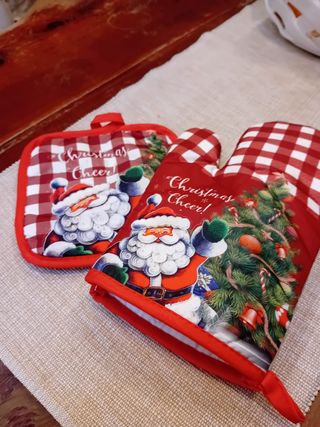 Set di 2 pezzi, per cucina natalizio