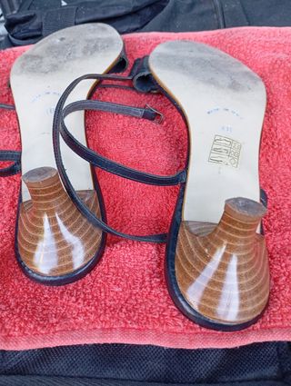 ELEGANTES SANDALIAS FOSCO NEGRAS FIESTA N40