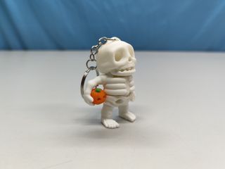 Porta-chaves esqueleto com abóbora