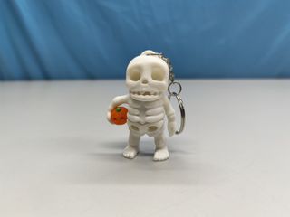 Porta-chaves esqueleto com abóbora