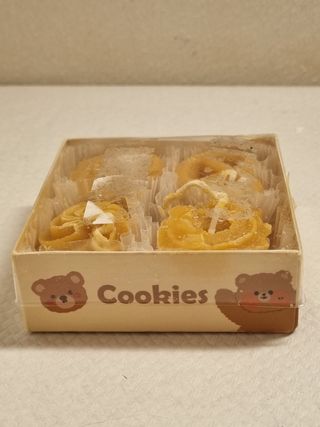 Confezione 4 candele profumate design biscotti