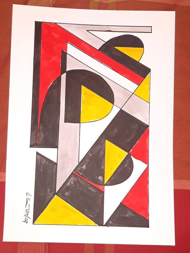 Casal, Lamina Cubismo contemporâneo original (A4)