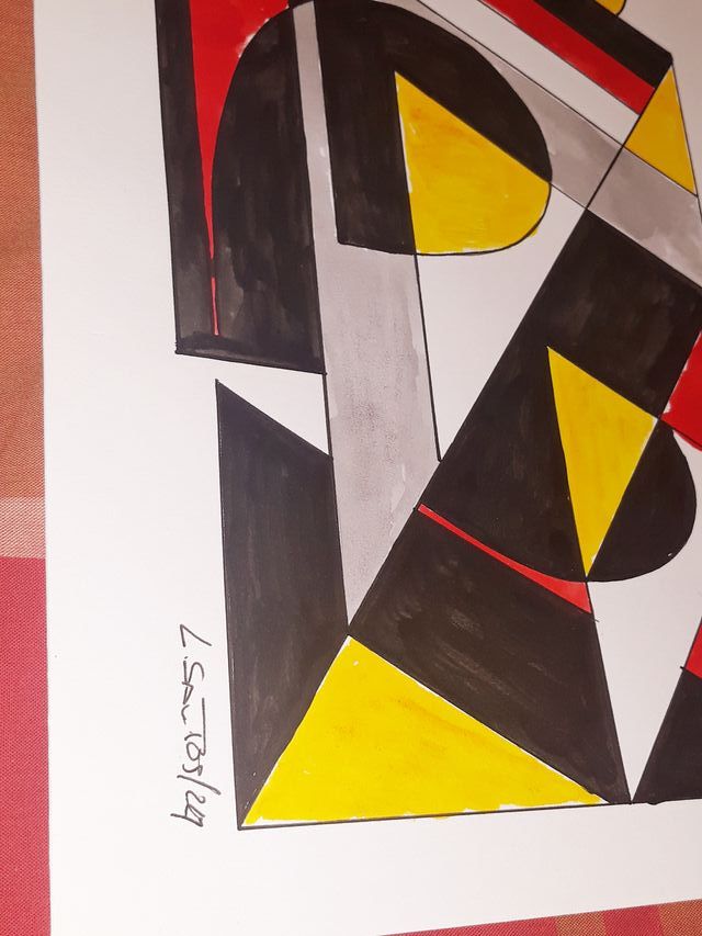 Casal, Lamina Cubismo contemporâneo original (A4)