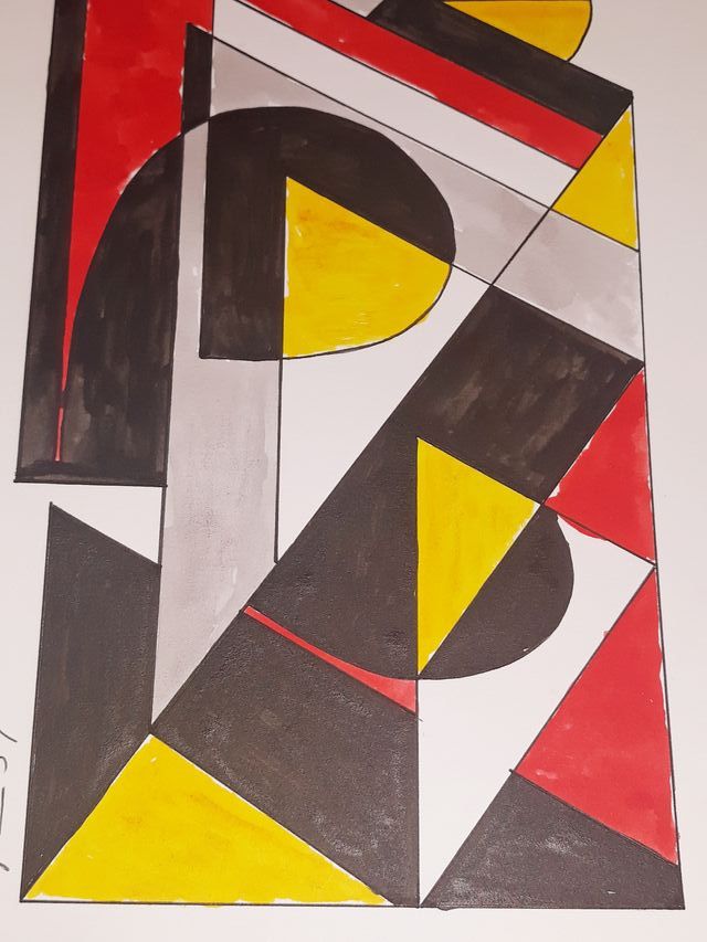 Casal, Lamina Cubismo contemporâneo original (A4)