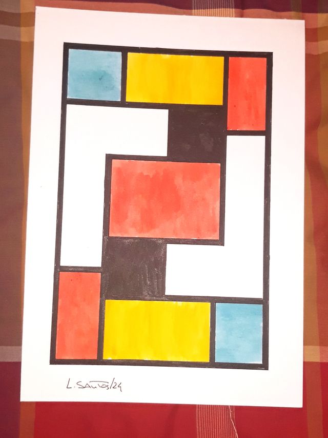 Lamina Pintura Geométrica Contemporânea (A4)