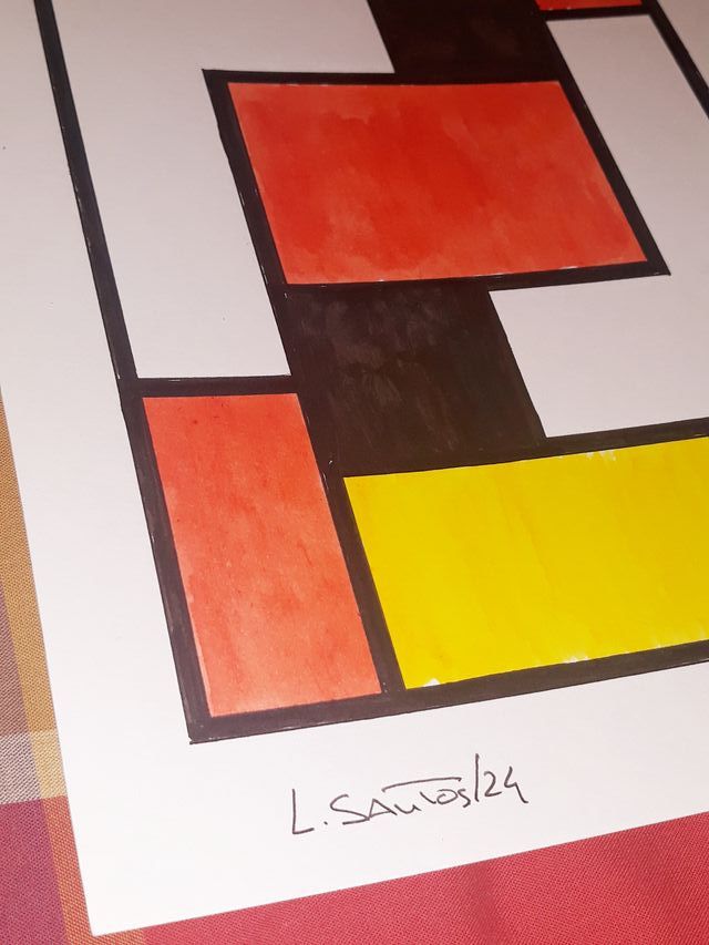 Lamina Pintura Geométrica Contemporânea (A4)