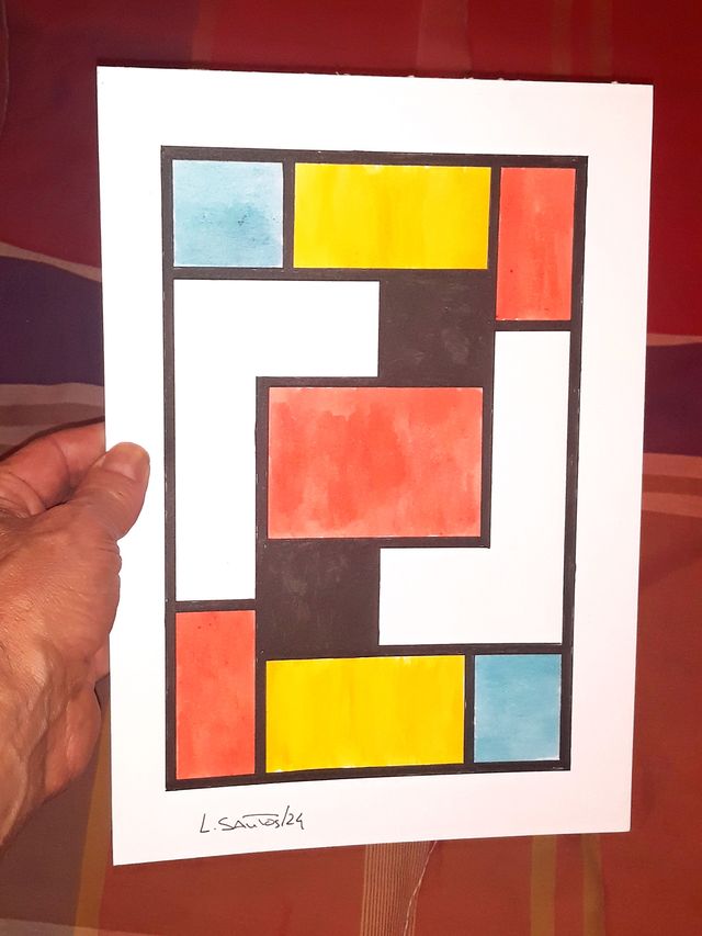 Lamina Pintura Geométrica Contemporânea (A4)