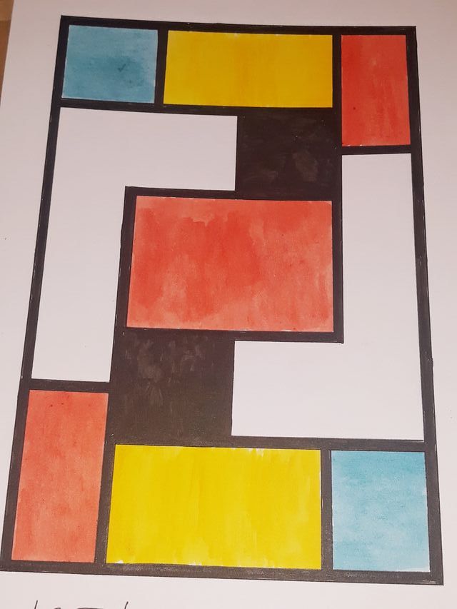 Lamina Pintura Geométrica Contemporânea (A4)