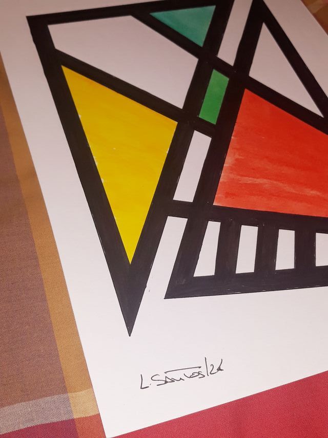 Lamina Pintura Geométrica Contemporânea (A4)