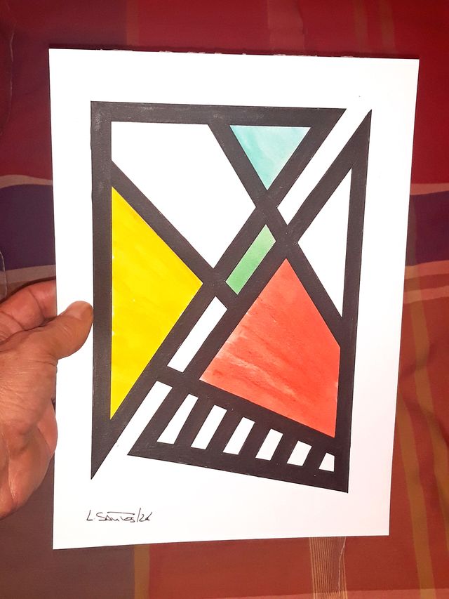 Lamina Pintura Geométrica Contemporânea (A4)