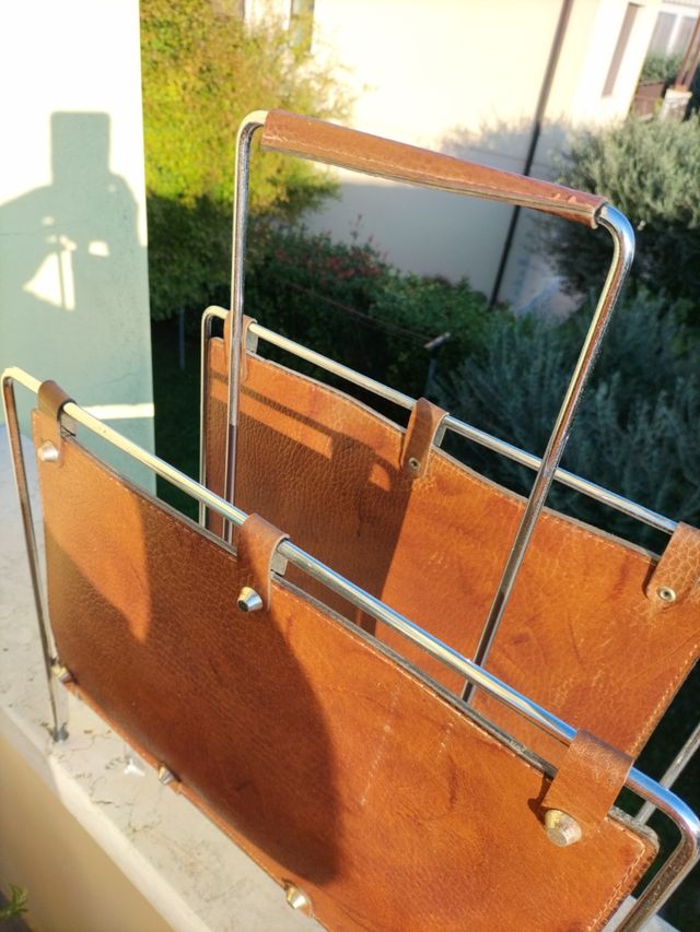 Portariviste acciaio/cuoio 1981