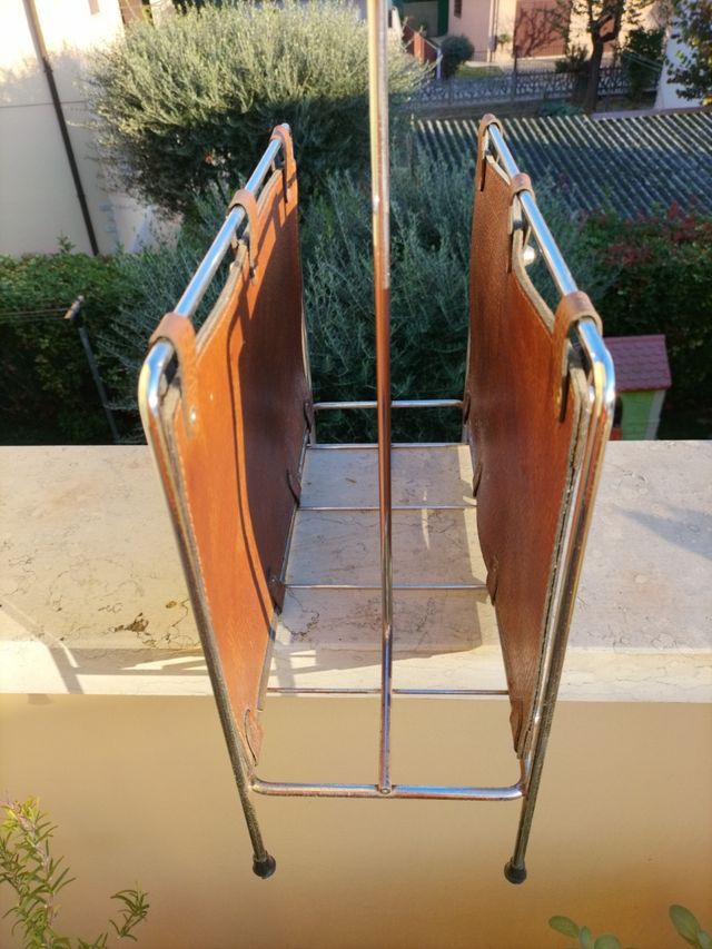 Portariviste acciaio/cuoio 1981