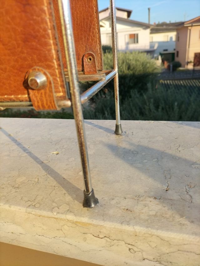 Portariviste acciaio/cuoio 1981