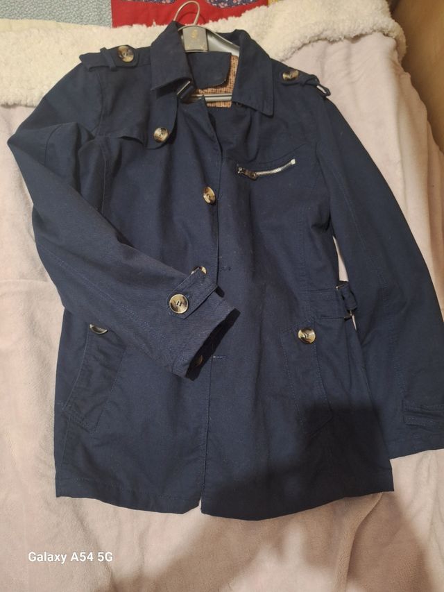 Trench uomo blu