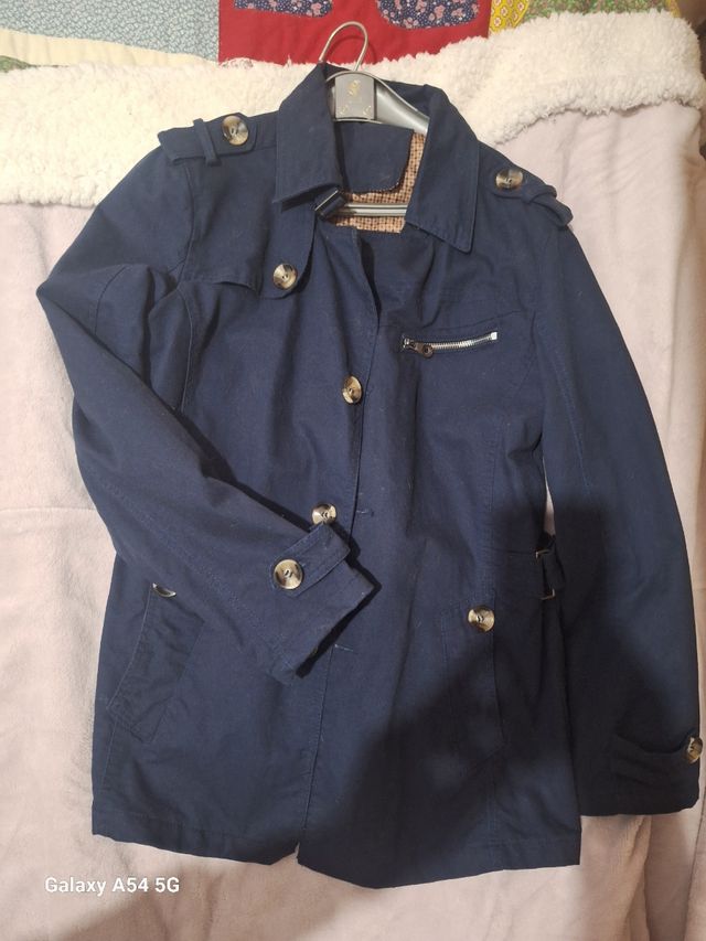 Trench uomo blu