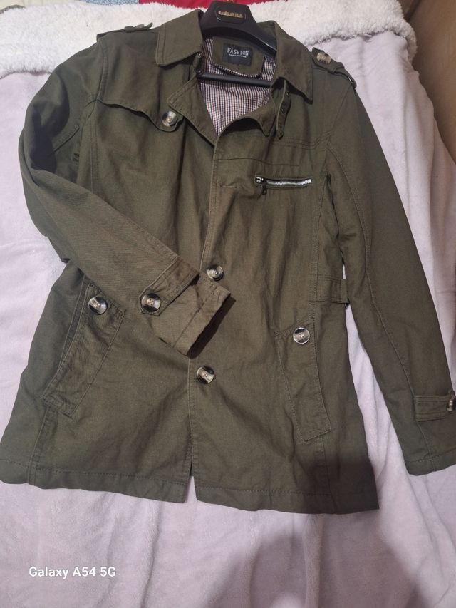 Trench uomo verde