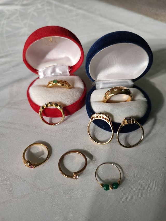 Anelli bigiotteria, 8 pezzi, nuovi e usa