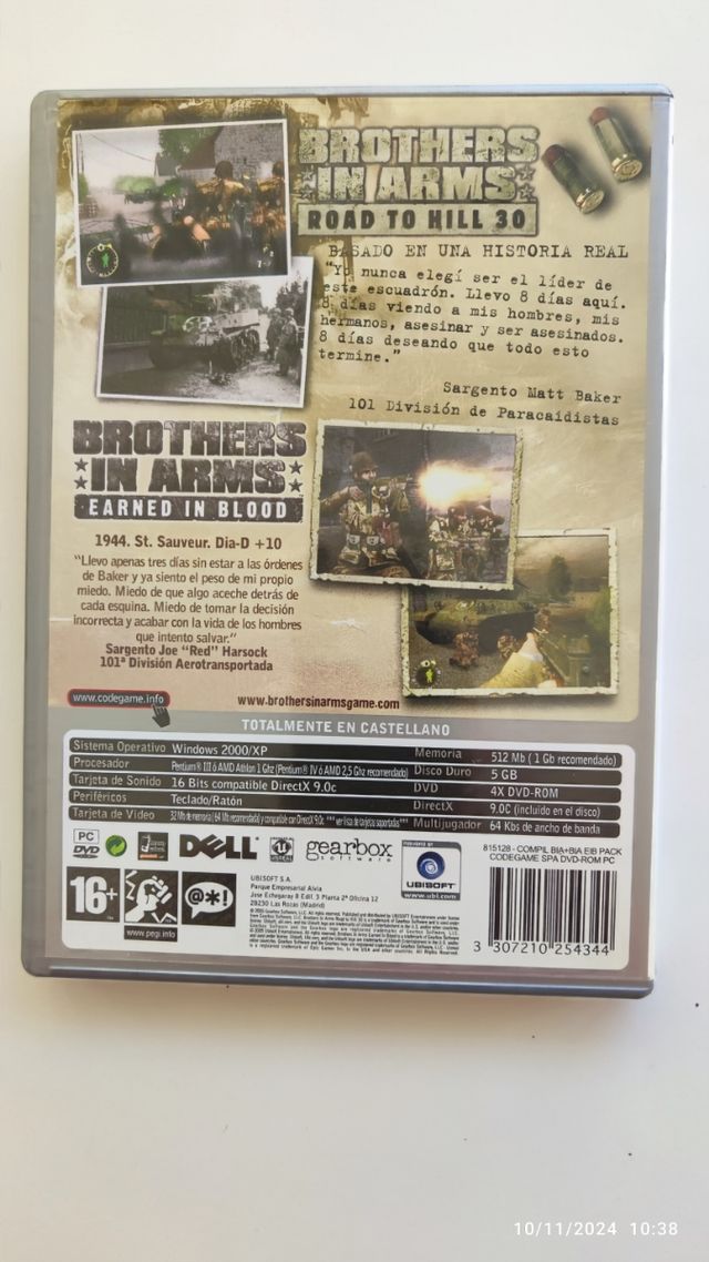 BROTHERS IN ARMS JUEGO PC