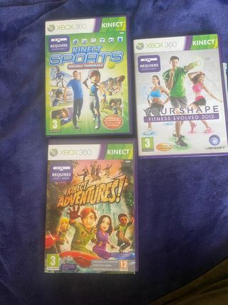 Juegos kinect Xbox 360 (5€ unidad )