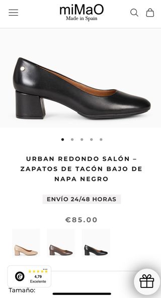 SIN ESTRENAR Zapatos negros tacón MIMAO
