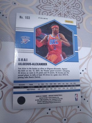 Shai Gilgeous-Alexander mosaic silver