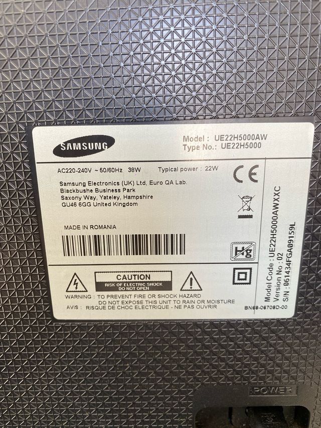 Samsung tv UE22H5000AWXXC