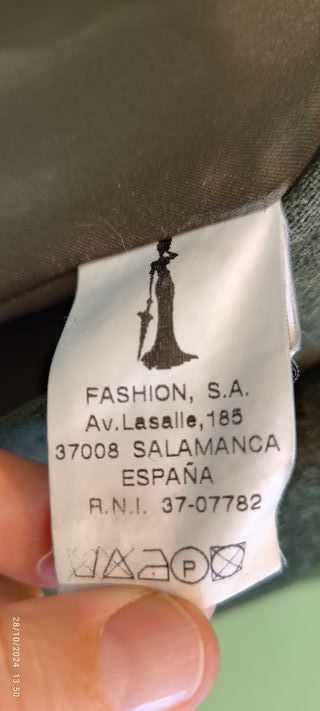 Abrigo loden lana verde 52