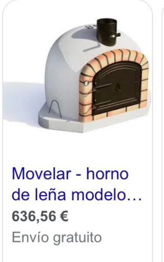 Horno de leña prefabricado con base de hormigon