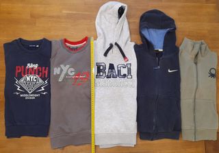 5 felpe bambino tg.8 anni