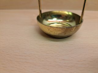 Saliera / porta spezie vintage color verde e oro